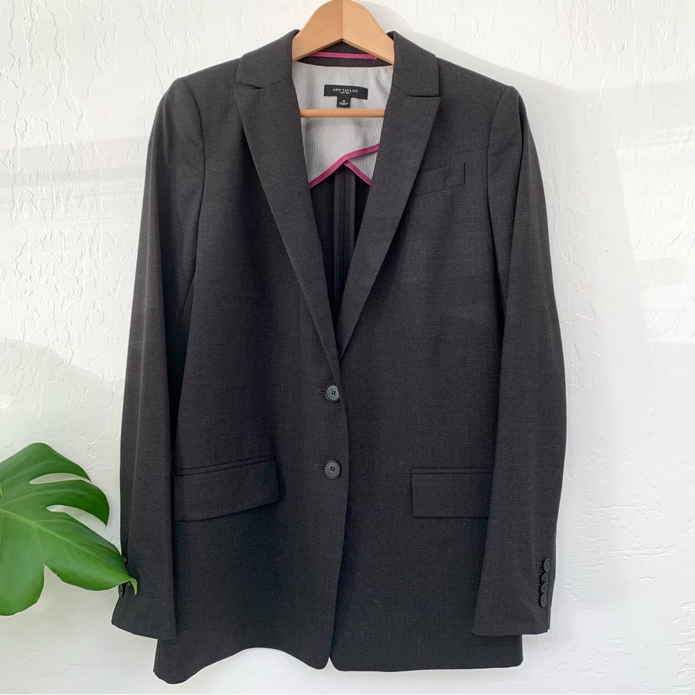 Ann Taylor Lightweight Two-Button Wool Blazer - image 1